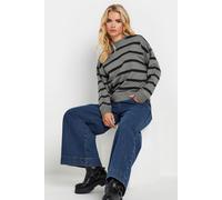 PixieGirl Women's Petite Stripe Sweatshirt in Grey | Size: 16 PixieGirl Grey 16