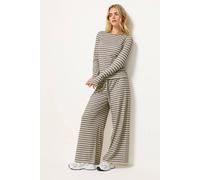 PixieGirl Women's Petite Stripe T-Shirt & Wide Leg Trouser Set | Size: 14 PixieGirl Multicolor 14