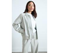 PixieGirl Women's Petite Stripe Tailored Jacket in Light Blue | Size: 10