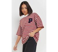 PixieGirl Women's Petite Striped T-Shirt in Red | Size: 12 PixieGirl Red 12
