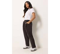 PixieGirl Women's Petite Textured Barrel Trousers in Chocolate | Size: 8S PixieGirl Chocolate 8S