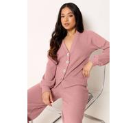 PixieGirl Women's Petite Textured Cardigan Sweater in Pink | Size: 14