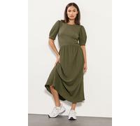 PixieGirl Women's Petite Textured Midi Dress in Dark Olive | Size: 8 PixieGirl Dark Olive 8