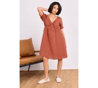 PixieGirl Women's Petite Tie Front Mini Dress in Orange | Size: 6 PixieGirl Orange 6