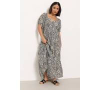 PixieGirl Women's Petite Tile Print Maxi Dress in Black | Size: 8
