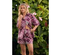 PixieGirl Women's Petite Tile Print Shorts in Purple | Size: 12 PixieGirl Purple 12