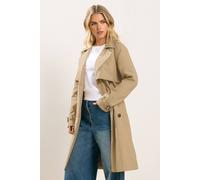 PixieGirl Women's Petite Trench Coat in Natural | Size: 12