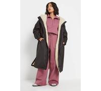 PixieGirl Women's Petite Waterproof Fleece Lined Robe in Black | Size: Small