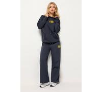 PixieGirl Women's Petite Wide Leg Joggers in Dark Blue | Size: 14