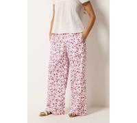 PixieGirl Women's Petite Wide Leg Trousers in Pink | Size: 12S