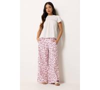 PixieGirl Women's Petite Wide Leg Trousers in Pink | Size: 16S