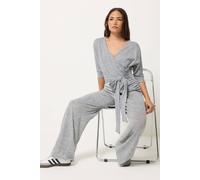 PixieGirl Women's Petite Wrap Top & Wide Leg Trousers in Grey | Size: 12 PixieGirl Grey 12