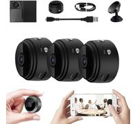 Pixielens Security Camera,Pixielens Pro Mini Security Camera,Mini Guard Cam, Camtrix Mini 1080p Hd Wireless Magnetic Security Camera,Pixicam Magnetic Mini Security Camera,Mini Guard Camera (3, Black)