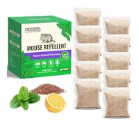 PIXIEPEL Mouse Repellent Pouches, 10 Pack Natural Peppermint Oil Pest Control for Mice, Rats, Roaches, Spiders - Rodent Repellent for Indoor & Outdoor Safe Use - Home, Car, Garage, Shed, RV, Boats