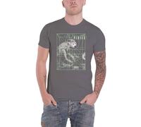 Pixies Doolittle Monkey Grid T-Shirt in Grey | Size: Large Pixies Grey L