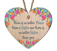 Pixie's Gift Handmade Oak Veneer Printed Colour Plaque for Sisters - Expressive Quote, Crafted in the UK