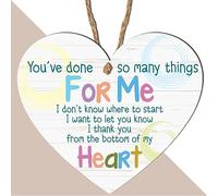 Pixie's Gift Heartfelt Gratitude Wooden Heart Plaque - A Perfect Thank You Gift for Friends and Loved Ones - Made in UK