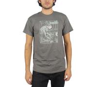 Pixies - Mens Monkey Grid T-Shirt in Charcoal, Size: Large, Color: Charcoal