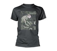 Pixies Unisex Adult Monkey Grid T-Shirt (XXL) (Grey)