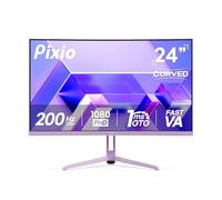 Pixio PXC248 Wave Purple 24 inch 200Hz Refresh Rate FHD 1080p Resolution 1500R Curve Fast VA Panel 1ms GTG Response Time Adaptive Sync HDR Curved Gaming Monitor