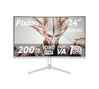 Pixio PXC248 Wave White 24 inch 200Hz Refresh Rate FHD 1080p Resolution 1500R Curve Fast VA Panel 1ms GTG Response Time Adaptive Sync HDR Curved Gaming Monitor