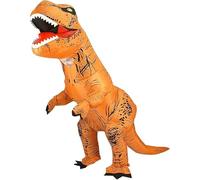 PixiPals Halloween Inflatable Dinosaur Costume for Adult Blow up T-rex Costume Funny Full Body Dino Halloween Party Fancy Dress Outfit Cosplay Party ADULT