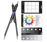 Pixiss Artist 10" Proportional Divider - Drawing Tool for Artists - Gray Scale Value Finder, Color Wheel and Artists View Catcher Finder - Drawing Supplies & Drafting Tools