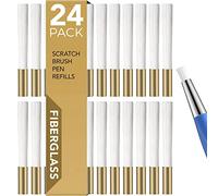 Pixiss Scratch Brush Refills, 24 Pack, Premium Fiberglass, Jewelry Making, Metal Polishing, and Finish Refills