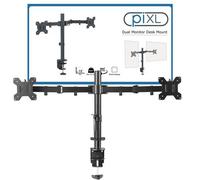 piXL DOUBLE ARM monitor mount / stand 68.6 cm (27") Desk Black