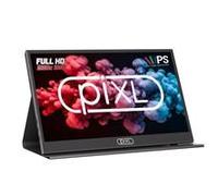 piXL PM156C 15.6 Inch 60Hz Full HD IPS Widescreen Portable Monitor with USB-C, Mini HDMI & Speakers with Foldable Case & Stand