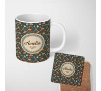 Pixlo French Bakery Theme Ceramic Mug Large Handle Personalised Custom Name