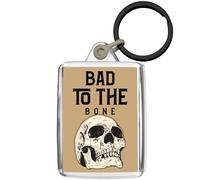 Pixly® Bad To The Bone Skull Keyring Key Fob Keychain Keepsake Fun Gift for Him Her