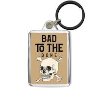 Pixly® Bad To The Bone Skull Keyring Key Fob Keychain Keepsake Fun Gift for Him Her