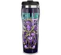 Pixly® Chillin' Monkey Thermal Travel Mug Coffee Tea Flask, 400ml/14oz Capacity, Funny Joke Fun Gift for Him Her