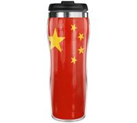 Pixly® China Flag Thermal Travel Mug Coffee Tea Flask, 400ml/14oz Capacity, Chinese People's Republic Country Flag