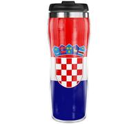 Pixly® Croatia Flag Thermal Travel Mug Coffee Tea Flask, 400ml/14oz Capacity, Croatian Country Flag