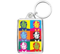 Pixly® Donald Trump Pop Art Keyring Key Fob Keychain Joke Keepsake Fun America USA Gift for Him Her