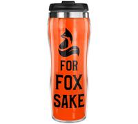 Pixly® for Fox Sake Thermal Travel Mug Coffee Tea Flask, 400ml/14oz Capacity, Animal Art Funny Joke Gift for Him Her, Orange