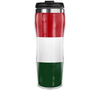Pixly® Hungary Flag Thermal Travel Mug Coffee Tea Flask, 400ml/14oz Capacity, Hungarian Country Flag