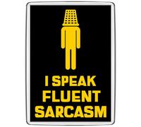 Pixly® I Speak Fluent Sarcasm Fridge Magnet Large Jumbo Size Funny Sarcastic Joke Keepsake Novelty Refrigerator Magnets Gift