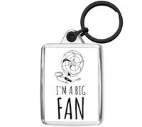 Pixly® I'm a Big Fan Keyring Key Fob White Keychain Joke Keepsake Funny Gift for Him Her