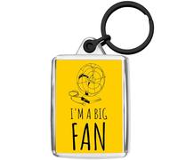 Pixly® I'm a Big Fan Keyring Key Fob Yellow Keychain Joke Keepsake Funny Gift for Him Her