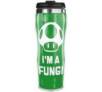 Pixly® I'm a Fun Guy Thermal Travel Mug Coffee Tea Flask, 400ml/14oz Capacity, Funny Mushroom Fungi Joke Gift for Husband Boyfriend Brother Him, Green