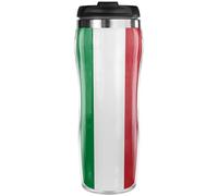 Pixly® Italy Flag Thermal Travel Mug Coffee Tea Flask, 400ml/14oz Capacity, Italian Country Flag