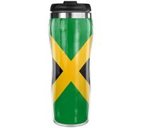 Pixly® Jamaica Flag Thermal Travel Mug Coffee Tea Flask, 400ml/14oz Capacity, Jamaican Country Flag