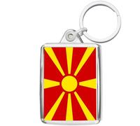 Pixly® Macedonia Flag Keyring Key Fob Country Keychain Keepsake Macedonian Souvenir Gift