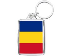 Pixly® Romania Flag Keyring Key Fob Country Keychain Keepsake Romanian Souvenir Gift