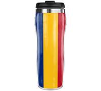 Pixly® Romania Flag Thermal Travel Mug Coffee Tea Flask, 400ml/14oz Capacity, Romanian Country Flag