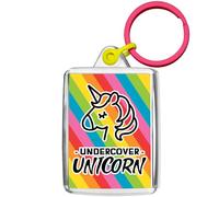 Pixly® Undercover Unicorn Keyring Key Fob Keychain Kids Keepsake Fun Gift for Girl Her