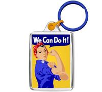 Pixly® We Can Do It Keyring Key Fob Keychain WWII Poster Pop Art Keepsake Gift for Him Her
